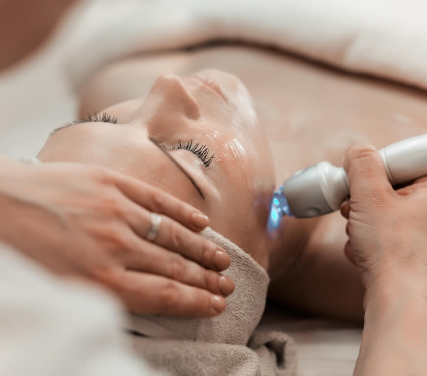 woman getting a facial