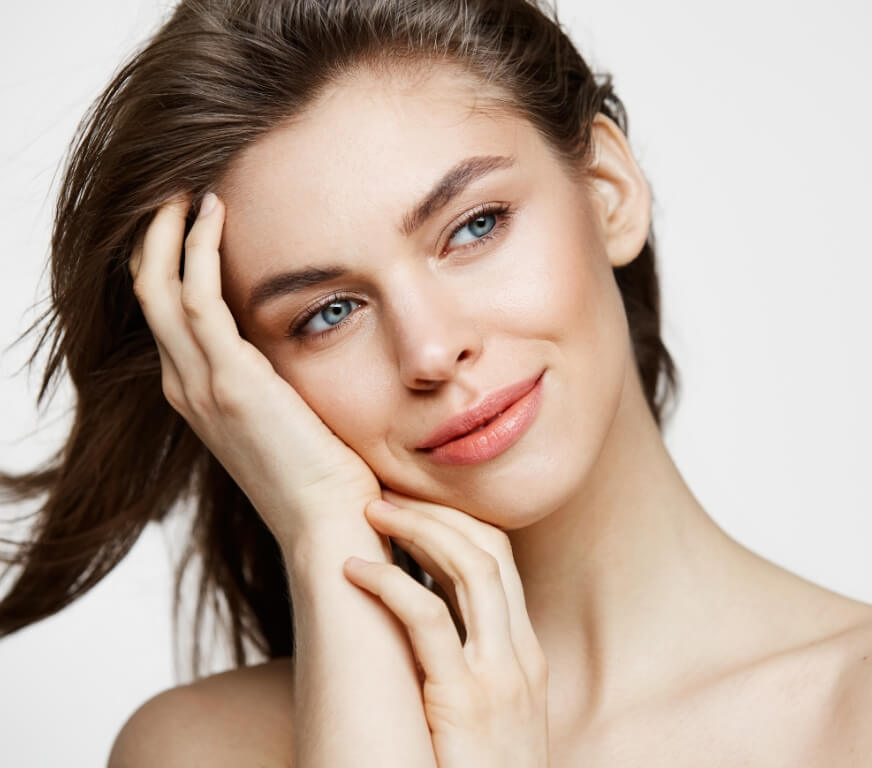 woman with smooth skin