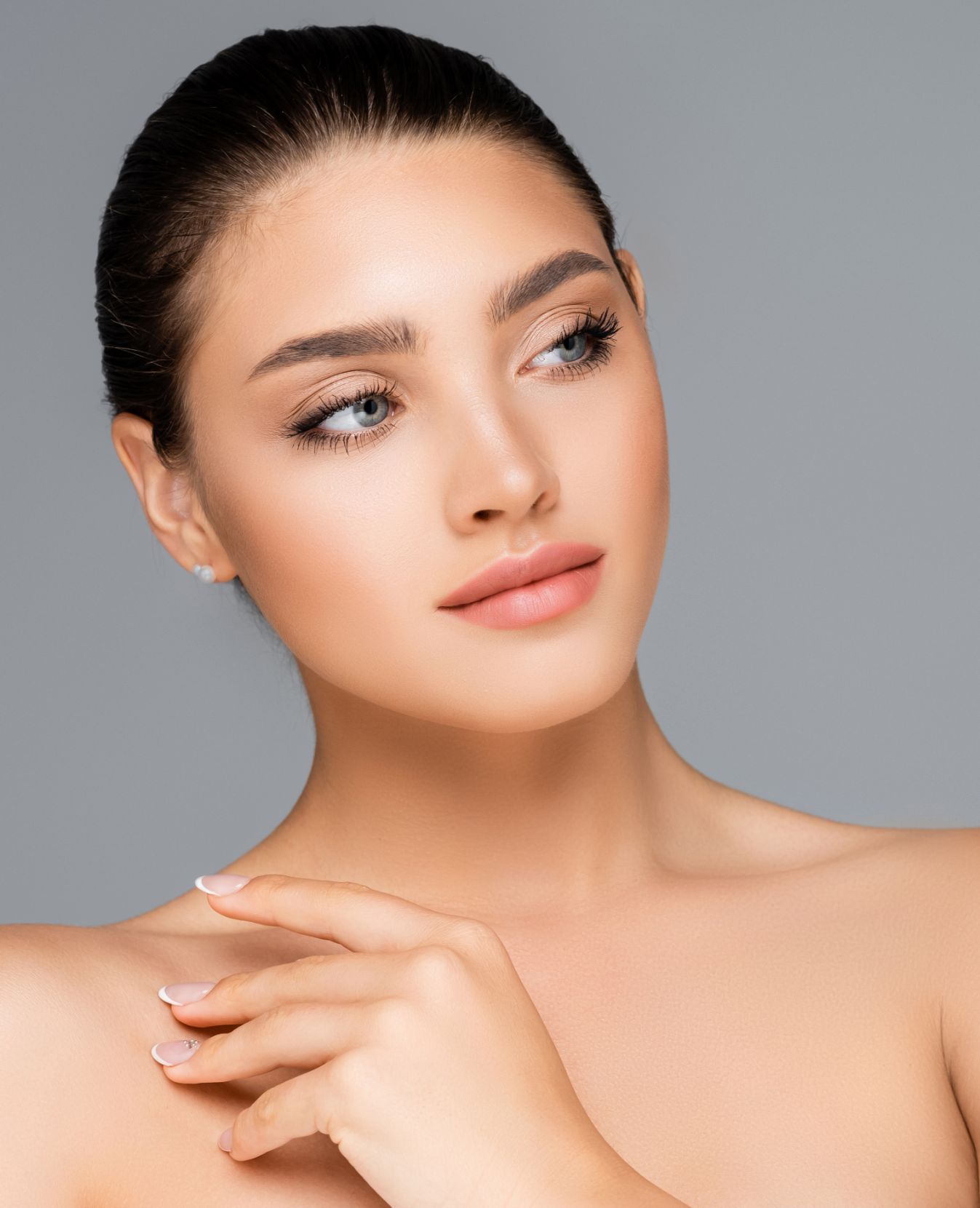 young woman with smooth skin