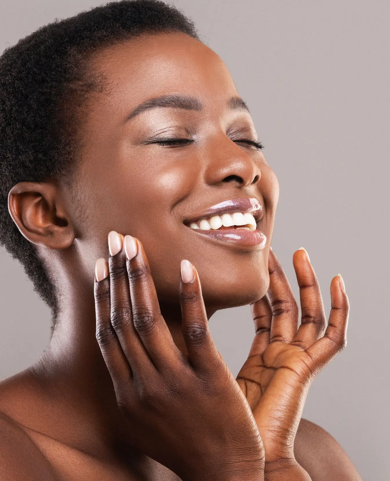 young black woman with great skin