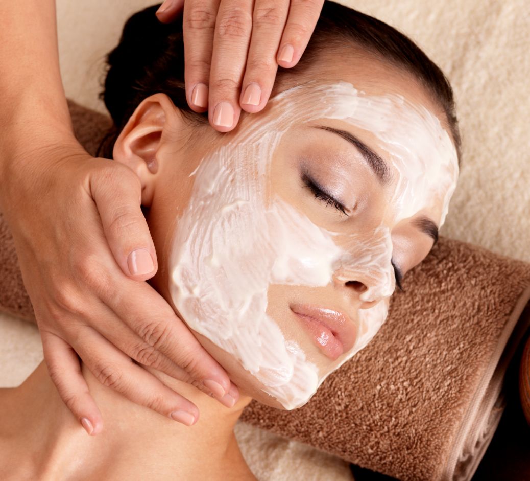 woman getting a facial